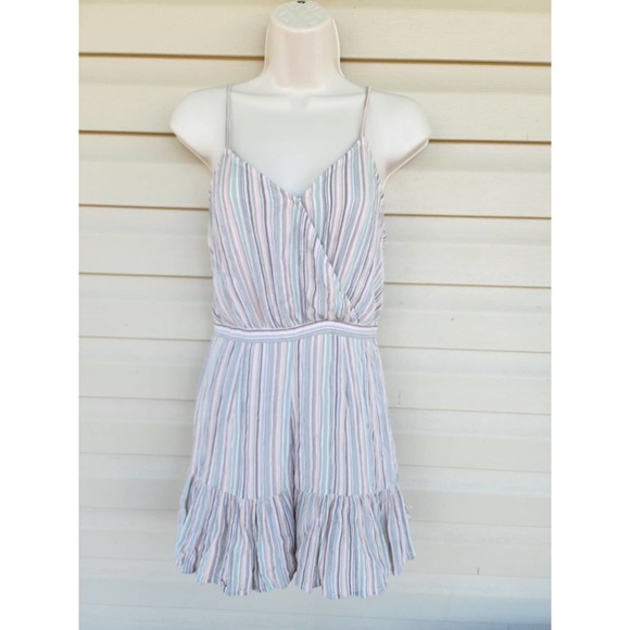 American Eagle Tie Waist Romper Size‎ Medium Neutral Earth Tones - Picture 1 of 8